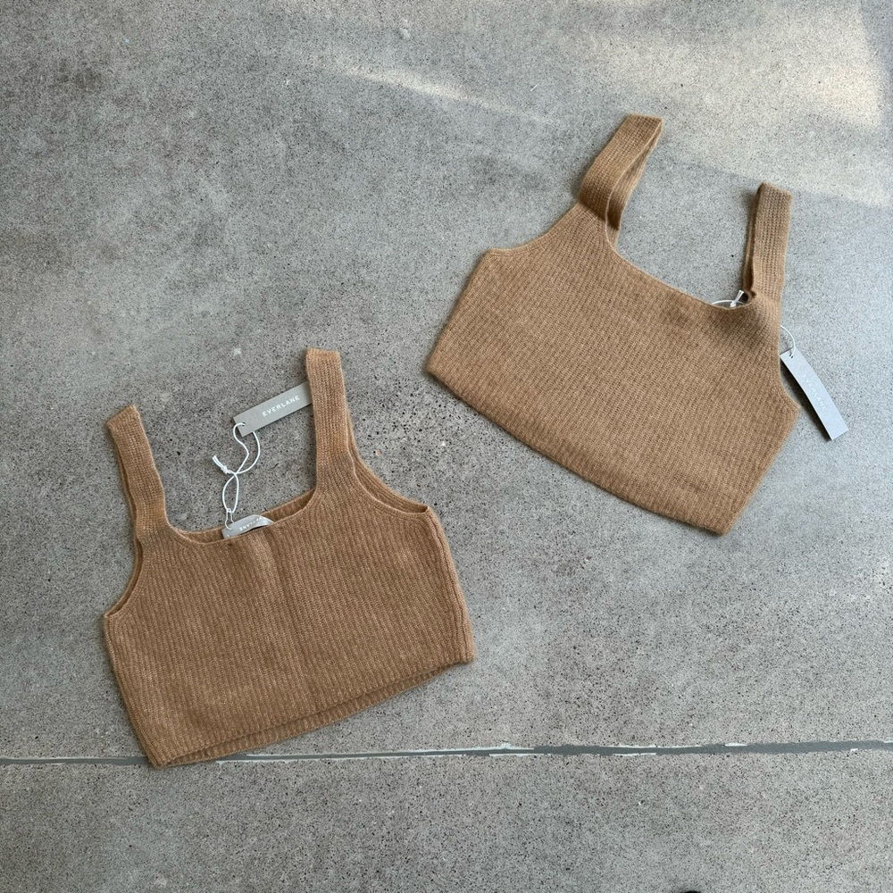 Bundle!!! 2 Everlane NWT Cozy Stretch Tank Camel SZ Small